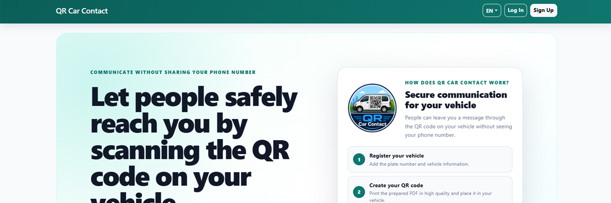 qrcarcontact.com